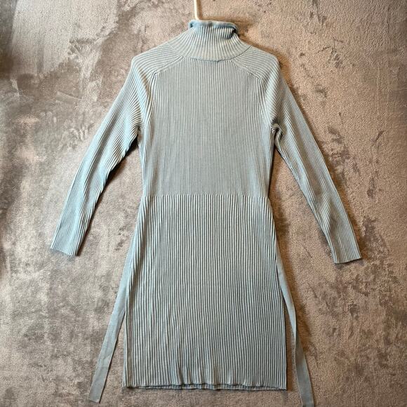 Etcetera Ribbed Knit Midi‎ Sweater Dress Size Large Wool Blend Blue New *Flawed - Picture 4 of 9